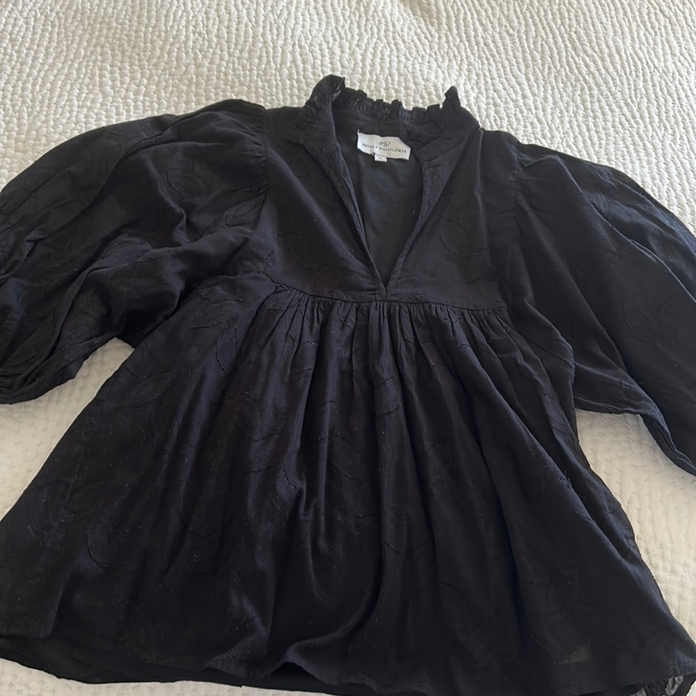 Never a Wallflower High Neck Black Top